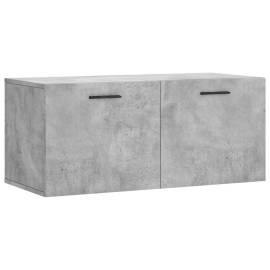 Dulap de perete, gri beton, 80x36,5x35 cm, lemn compozit, 2 image