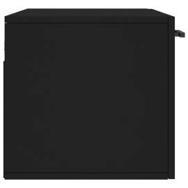 Dulap de perete, negru, 80x36,5x35 cm, lemn compozit, 7 image