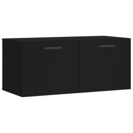 Dulap de perete, negru, 80x36,5x35 cm, lemn compozit, 2 image