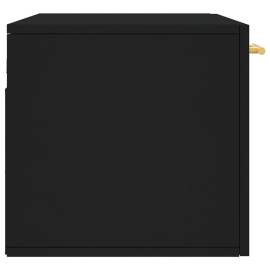 Dulap de perete, negru, 80x36,5x35 cm, lemn compozit, 7 image