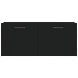 Dulap de perete, negru, 80x36,5x35 cm, lemn compozit, 5 image