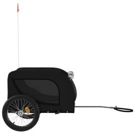 Remorcă de bicicletă pentru câini, negru, textil oxford și fier, 5 image