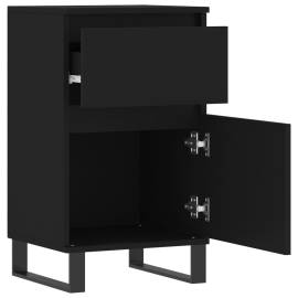 Servante, 2 buc., negru, 40x35x70 cm, lemn prelucrat, 7 image