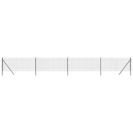 Gard plasă de sârmă, antracit, 0,8x10 m, oțel galvanizat, 2 image