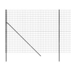 Gard plasă de sârmă, antracit, 1,4x10 m, oțel galvanizat, 4 image