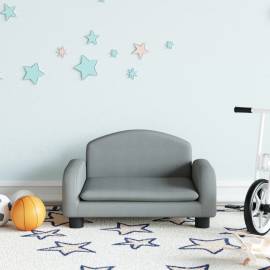 Canapea pentru copii, gri, 50x40x30 cm, material textil
