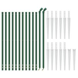 Gard plasă de sârmă cu țăruși de fixare, verde, 0,8x25 m, 3 image