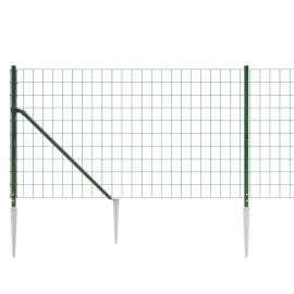 Gard plasă de sârmă cu țăruși de fixare, verde, 1,1x25 m, 4 image