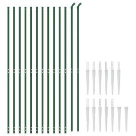 Gard plasă de sârmă cu țăruși de fixare, verde, 1,4x25 m, 3 image