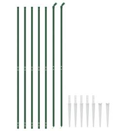 Gard plasă de sârmă cu țăruși de fixare, verde, 1,6x10 m, 3 image
