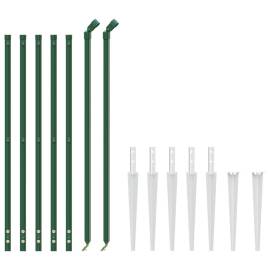 Gard plasă de sârmă cu țăruși de fixare, verde, 1x10 m, 3 image