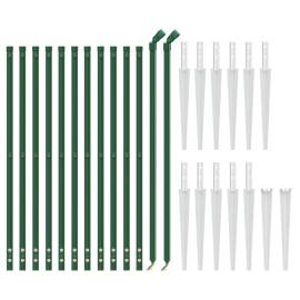 Gard plasă de sârmă cu țăruși de fixare, verde, 1x25 m, 3 image