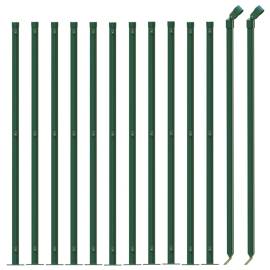 Gard plasă de sârmă cu bordură, verde, 1x25 m, 3 image