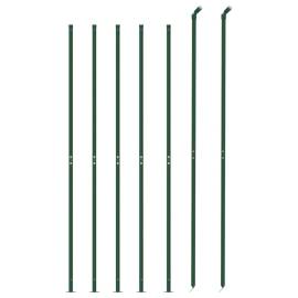 Gard plasă de sârmă cu bordură, verde, 2,2x10 m, 3 image