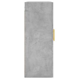 Dulap cu montaj pe perete, gri beton, 69,5x34x90 cm, 8 image