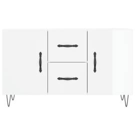 Servantă, alb extralucios, 100x36x60 cm, lemn compozit, 6 image