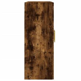Dulap pe perete, stejar afumat, 69,5x34x90 cm, lemn prelucrat, 8 image