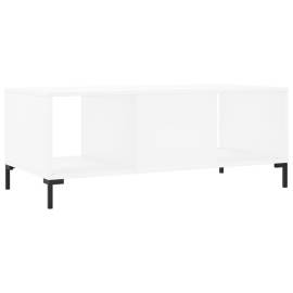 Măsuță de cafea, alb, 102x50x40 cm, lemn compozit, 8 image