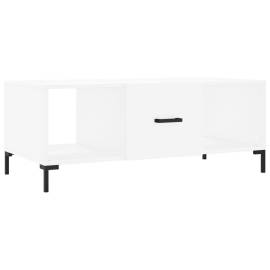Măsuță de cafea, alb, 102x50x40 cm, lemn compozit, 2 image
