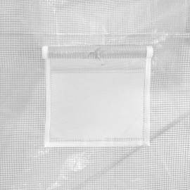 Seră cu cadru din oțel, alb, 144 m², 24x6x2,85 m, 7 image
