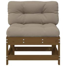 Canapele de mijloc cu perne 2 buc. maro miere lemn masiv de pin, 5 image