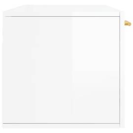 Dulap de perete, alb extralucios, 100x36,5x35 cm lemn prelucrat, 7 image