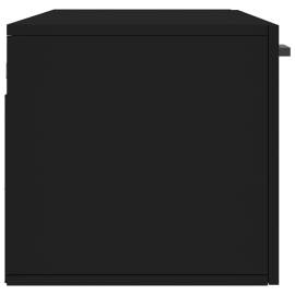 Dulap de perete, negru, 100x36,5x35 cm, lemn compozit, 7 image