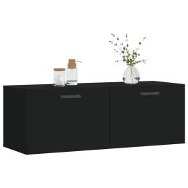 Dulap de perete, negru, 100x36,5x35 cm, lemn compozit, 3 image