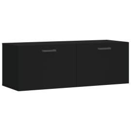 Dulap de perete, negru, 100x36,5x35 cm, lemn compozit, 2 image