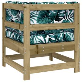 Canapea colțar cu perne, lemn de pin tratat, 5 image