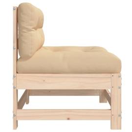 Canapea de mijloc cu perne, lemn masiv de pin, 4 image