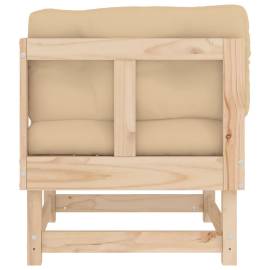 Canapele colțar cu perne, 2 buc., lemn masiv de pin, 6 image