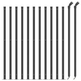 Gard plasă de sârmă cu bordură, antracit, 0,8x25 m, 3 image