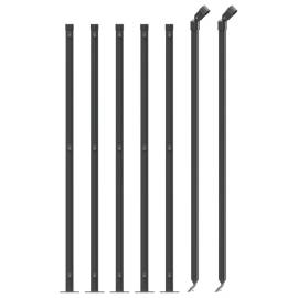 Gard plasă de sârmă cu bordură, antracit, 1,1x10 m, 3 image