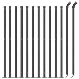 Gard plasă de sârmă cu bordură, antracit, 1,1x25 m, 3 image
