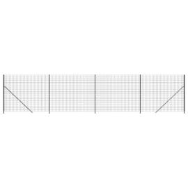 Gard plasă de sârmă cu bordură, antracit, 1,4x10 m, 2 image