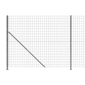 Gard plasă de sârmă cu bordură, antracit, 1,4x10 m, 4 image