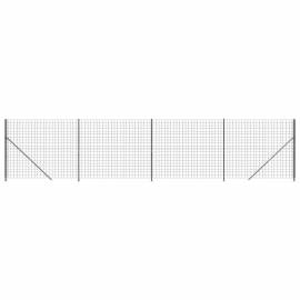 Gard plasă de sârmă cu bordură, antracit, 1,6x10 m, 2 image