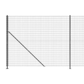 Gard plasă de sârmă cu bordură, antracit, 1,8x25 m, 4 image