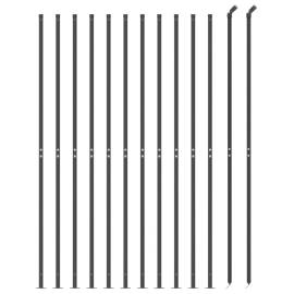 Gard plasă de sârmă cu bordură, antracit, 1,8x25 m, 3 image