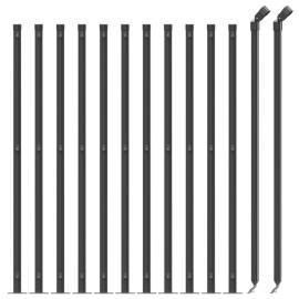 Gard plasă de sârmă cu bordură, antracit, 1x25 m, 3 image