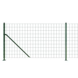 Gard plasă de sârmă cu bordură, verde, 1,1x10 m, 4 image