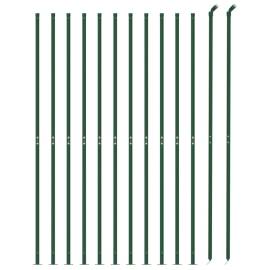 Gard plasă de sârmă cu bordură, verde, 1,1x25 m, 3 image