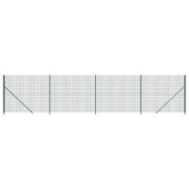 Gard plasă de sârmă cu bordură, verde, 1,4x10 m, 2 image