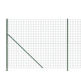 Gard plasă de sârmă cu bordură, verde, 1,4x25 m, 4 image