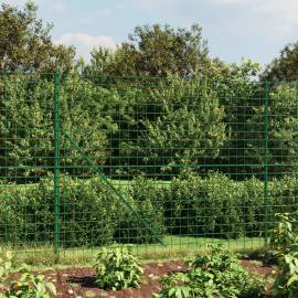Gard plasă de sârmă cu bordură, verde, 1,8x25 m