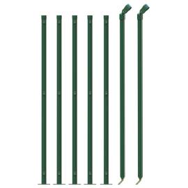 Gard plasă de sârmă cu bordură, verde, 1x10 m, 3 image