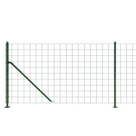 Gard plasă de sârmă cu bordură, verde, 1x25 m, 4 image