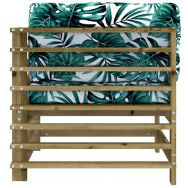 Canapea colțar cu perne, lemn de pin tratat, 4 image