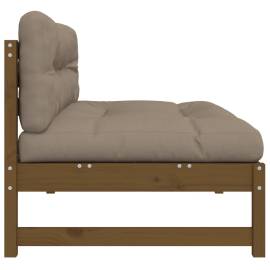 Canapea de mijloc, 120x80 cm, maro miere, lemn masiv de pin, 5 image